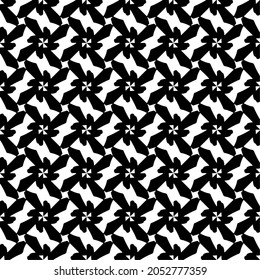 Seamless vector pattern in geometric ornamental style. Black  pattern.