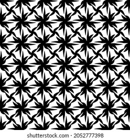 Seamless vector pattern in geometric ornamental style. Black  pattern.