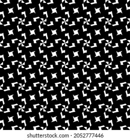 Seamless vector pattern in geometric ornamental style. Black  pattern.