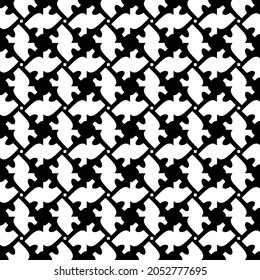 Seamless vector pattern in geometric ornamental style. Black  pattern.