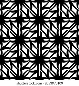 Patrón vectorial sin foco en estilo ornamental geométrico. Patrón negro.