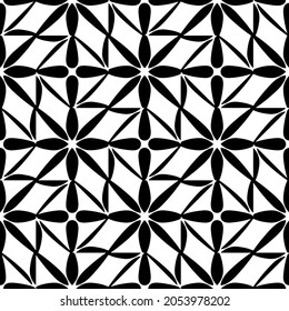Seamless vector pattern in geometric ornamental style. Black  pattern.