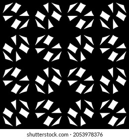 Seamless vector pattern in geometric ornamental style. Black  pattern.