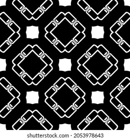 Nahtlose Vektormuster im geometrischen Zierstil. Schwarzes Muster.