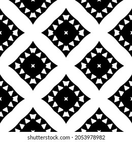 Seamless vector pattern in geometric ornamental style. Black  pattern.