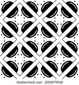 Seamless vector pattern in geometric ornamental style. Black  pattern.