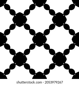 Patrón vectorial sin foco en estilo ornamental geométrico. Patrón negro.