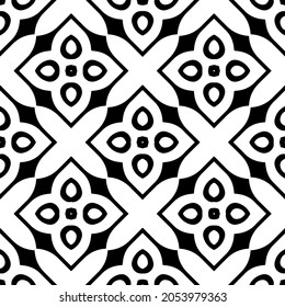 Patrón vectorial sin foco en estilo ornamental geométrico. Patrón negro.