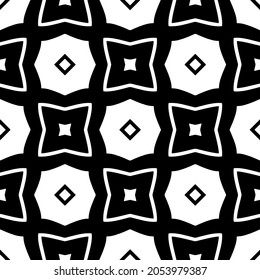 Seamless vector pattern in geometric ornamental style. Black  pattern.