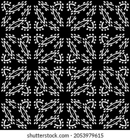 Seamless vector pattern in geometric ornamental style. Black  pattern.