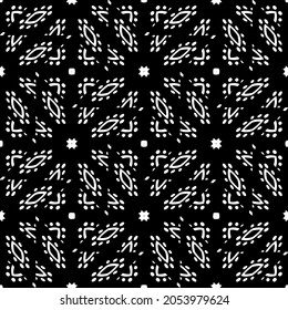 Seamless vector pattern in geometric ornamental style. Black  pattern.