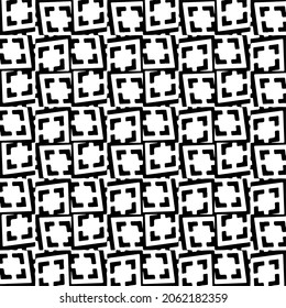 Seamless vector pattern in geometric ornamental style. Black  pattern.