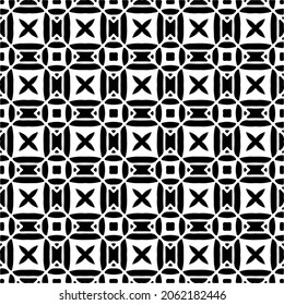 Seamless vector pattern in geometric ornamental style. Black  pattern.