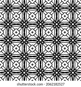 Nahtlose Vektormuster im geometrischen Zierstil. Schwarzes Muster.