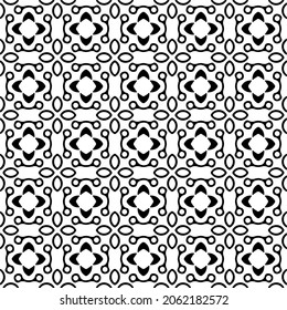 Seamless vector pattern in geometric ornamental style. Black  pattern.