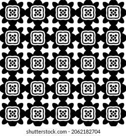 Seamless vector pattern in geometric ornamental style. Black  pattern.