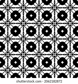 Seamless vector pattern in geometric ornamental style. Black  pattern.