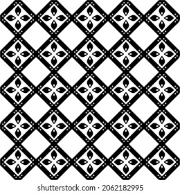 Seamless vector pattern in geometric ornamental style. Black  pattern.
