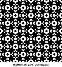 Seamless vector pattern in geometric ornamental style. Black  pattern.