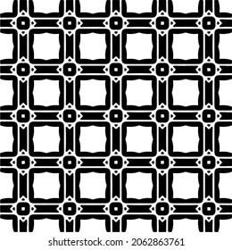 Seamless vector pattern in geometric ornamental style. Black  pattern.
