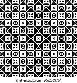 Seamless vector pattern in geometric ornamental style. Black  pattern.
