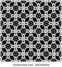 Seamless vector pattern in geometric ornamental style. Black  pattern.Design element for prints, backgrounds, template, web pages 

and textile pattern. Geometric art.