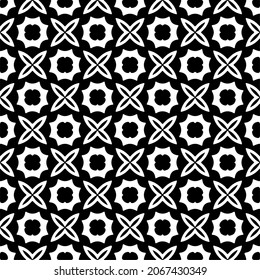 Seamless vector pattern in geometric ornamental style. Black  pattern.Design element for prints, backgrounds, template, web pages 
and textile pattern. Geometric art.