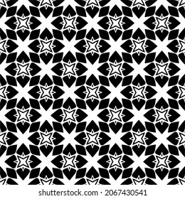 Seamless vector pattern in geometric ornamental style. Black  pattern.Design element for prints, backgrounds, template, web pages 
and textile pattern. Geometric art.