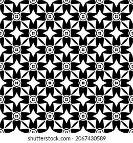 Seamless vector pattern in geometric ornamental style. Black  pattern.Design element for prints, backgrounds, template, web pages 
and textile pattern. Geometric art.