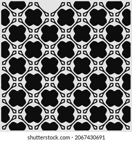 Seamless vector pattern in geometric ornamental style. Black  pattern.Design element for prints, backgrounds, template, web pages 

and textile pattern. Geometric art.