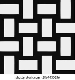Seamless vector pattern in geometric ornamental style. Black  pattern.Design element for prints, backgrounds, template, web pages 
and textile pattern. Geometric art.