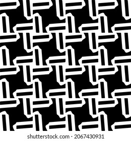Seamless vector pattern in geometric ornamental style. Black  pattern.Design element for prints, backgrounds, template, web pages 
and textile pattern. Geometric art.