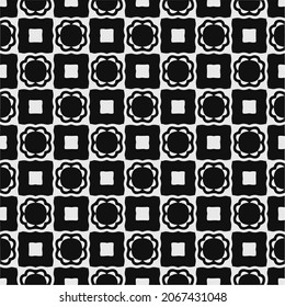 Seamless vector pattern in geometric ornamental style. Black  pattern.Design element for prints, backgrounds, template, web pages 
and textile pattern. Geometric art.