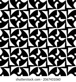 Seamless vector pattern in geometric ornamental style. Black  pattern.Design element for prints, backgrounds, template, web pages 
and textile pattern. Geometric art.
