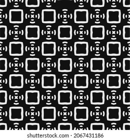 Seamless vector pattern in geometric ornamental style. Black  pattern.Design element for prints, backgrounds, template, web pages 
and textile pattern. Geometric art.