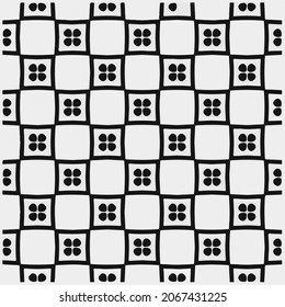 Seamless vector pattern in geometric ornamental style. Black  pattern.Design element for prints, backgrounds, template, web pages 
and textile pattern. Geometric art.