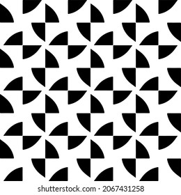 Seamless vector pattern in geometric ornamental style. Black  pattern.Design element for prints, backgrounds, template, web pages 
and textile pattern. Geometric art.