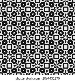 Seamless vector pattern in geometric ornamental style. Black  pattern.Design element for prints, backgrounds, template, web pages 
and textile pattern. Geometric art.