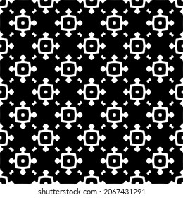 Seamless vector pattern in geometric ornamental style. Black  pattern.Design element for prints, backgrounds, template, web pages 
and textile pattern. Geometric art.