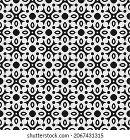 Seamless vector pattern in geometric ornamental style. Black  pattern.Design element for prints, backgrounds, template, web pages 
and textile pattern. Geometric art.