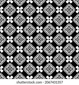Seamless vector pattern in geometric ornamental style. Black  pattern.Design element for prints, backgrounds, template, web pages 
and textile pattern. Geometric art.