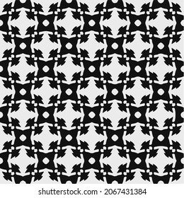 Seamless vector pattern in geometric ornamental style. Black  pattern.Design element for prints, backgrounds, template, web pages 
and textile pattern. Geometric art.