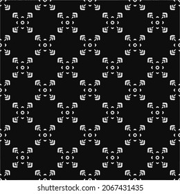 Seamless vector pattern in geometric ornamental style. Black  pattern.Design element for prints, backgrounds, template, web pages 
and textile pattern. Geometric art.