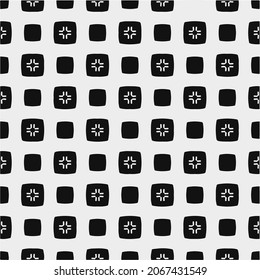 Seamless vector pattern in geometric ornamental style. Black  pattern.Design element for prints, backgrounds, template, web pages 
and textile pattern. Geometric art.