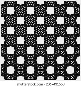 Seamless vector pattern in geometric ornamental style. Black  pattern.Design element for prints, backgrounds, template, web pages 
and textile pattern. Geometric art.