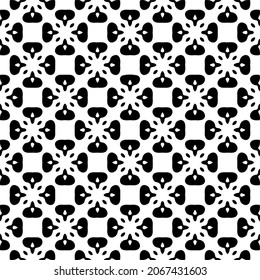 Seamless vector pattern in geometric ornamental style. Black  pattern.Design element for prints, backgrounds, template, web pages 
and textile pattern. Geometric art.