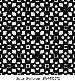 Seamless vector pattern in geometric ornamental style. Black  pattern.Design element for prints, backgrounds, template, web pages 
and textile pattern. Geometric art.
