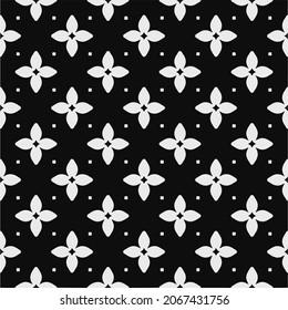 Seamless vector pattern in geometric ornamental style. Black  pattern.Design element for prints, backgrounds, template, web pages 
and textile pattern. Geometric art.