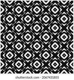 Seamless vector pattern in geometric ornamental style. Black  pattern.Design element for prints, backgrounds, template, web pages 
and textile pattern. Geometric art.