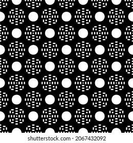 Seamless vector pattern in geometric ornamental style. Black  pattern.Design element for prints, backgrounds, template, web pages 
and textile pattern. Geometric art.